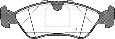 OPEN PARTS bpa028650 -  Комплект тормозных колодок, дисковый тормоз